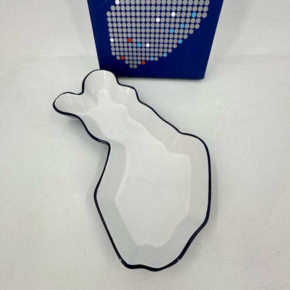 Sagaform Finland Scandinavian Design Serving Candy Bowl Dish NIB Blue White - Picture 2 of 10